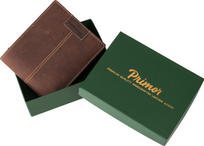 Primor Men & Women Trendy Tan Genuine Leather Wallet(7 Card Slots)