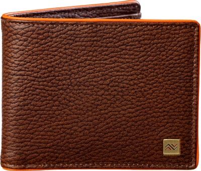 MUSOMODA Men Casual Brown Genuine Leather Wallet(4 Card Slots)