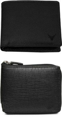 VIAZ VENTURES Men Casual, Formal, Trendy, Evening/Party, Travel Black Artificial Leather Wallet(5 Card Slots, Pack of 2)