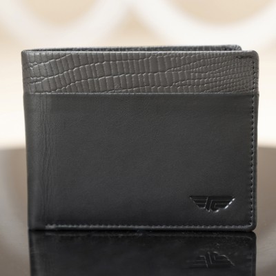 RED TAPE Men Black Genuine Leather Wallet(9 Card Slots)