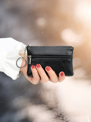 DEVANI ENTERPRISE Girls Formal Black Artificial Leather Money Clip(2 Card Slots)