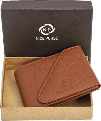 Nice Purse Men Casual, Formal Tan Genuine Leather Wallet(5 Card Slots)