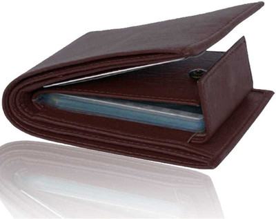 HouseOfCommon Men Casual Brown Artificial Leather Wallet(8 Card Slots)