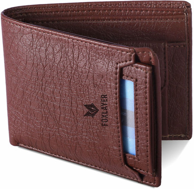 Foxlayer Men Casual, Ethnic, Evening/Party, Trendy, Formal Brown Artificial Leather Wallet(8 Card Slots)