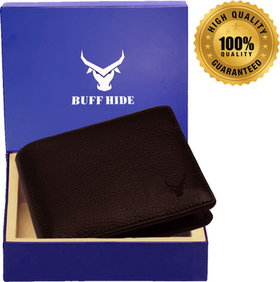 BUFFHIDE Men Casual, Ethnic, Evening/Party, Travel Brown Genuine Leather Wallet(6 Card Slots)