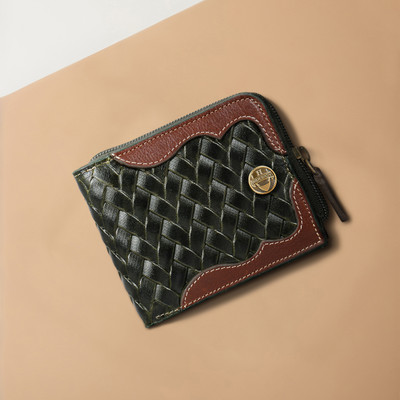 HIDESIGN Men Formal Green Genuine Leather Wallet(8 Card Slots)