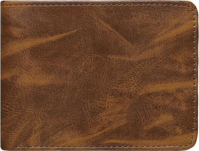 zaphod Men Brown Artificial Leather Wallet(8 Card Slots)