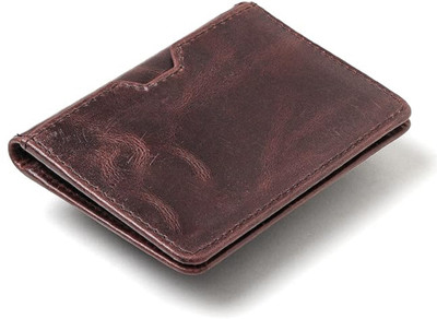 MoonHide Men & Women Evening/Party, Formal, Trendy, Travel Brown Genuine Leather Card Holder(6 Card Slots)