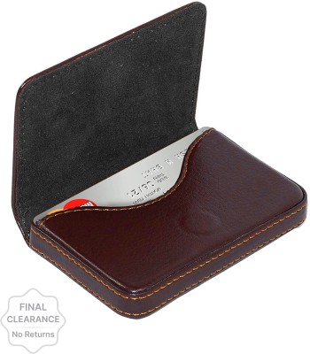 ZORO Men Brown Artificial Leather Card Holder(15 Card Slots)