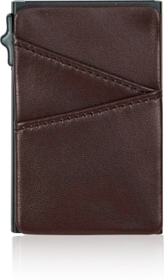 STORITE Men & Women Formal, Casual, Trendy, Travel Brown Artificial Leather Card Holder