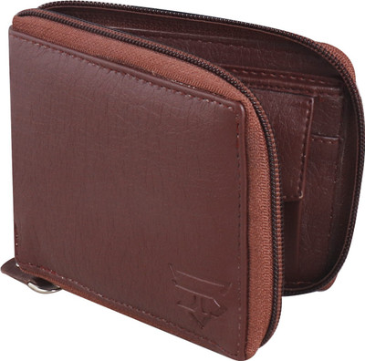 JND Men Casual Brown Artificial Leather Wallet(4 Card Slots)
