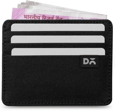 DailyObjects Women Casual Black Canvas Wallet(4 Card Slots)