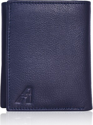 Arshaan Men Trendy Blue Genuine Leather Wallet(6 Card Slots)