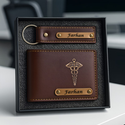 KERETO Boys Trendy, Evening/Party Brown Artificial Leather, Genuine Leather Wallet(6 Card Slots)
