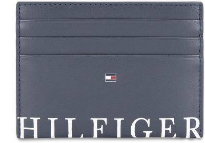 TOMMY HILFIGER Men Blue Genuine Leather Card Holder(6 Card Slots)