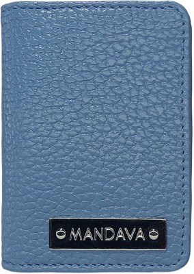 MANDAVA Men & Women Casual, Evening/Party, Formal, Travel, Trendy Blue Artificial Leather Wallet(3 Card Slots)