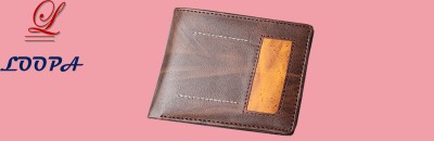 LOOPA Men Casual, Formal, Evening/Party, Travel, Trendy Brown Artificial Leather Wallet(3 Card Slots)