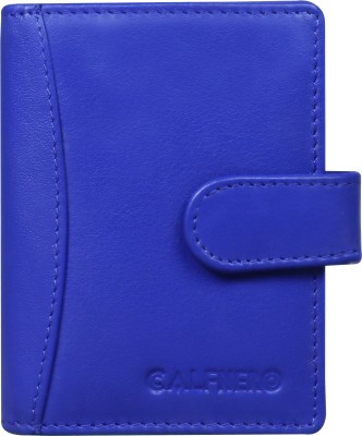 Calfnero Men Blue Genuine Leather Card Holder(1 Card Slot)