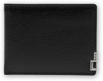 Rich Born Men Evening/Party Black Genuine Leather Wallet(5 Card Slots)