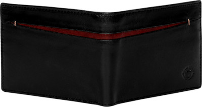 Cotnis Men & Women Casual, Formal, Evening/Party Black, Tan Genuine Leather Wallet(6 Card Slots)