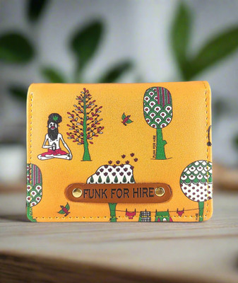 FUNK FOR HIRE Men & Women Casual Yellow Artificial Leather Wallet(6 Card Slots)