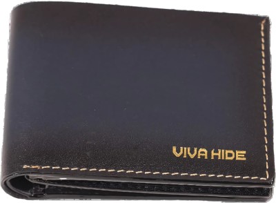 VIVA HIDE Men Casual Blue Genuine Leather Wallet(8 Card Slots)