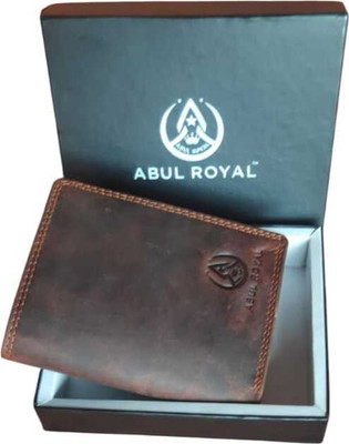 abul royal Men Casual Brown Genuine Leather Wallet(11 Card Slots)