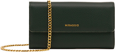Miraggio Women Evening/Party Green Artificial Leather Wallet(3 Card Slots)