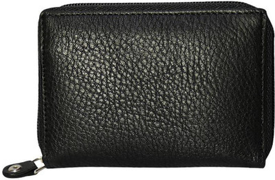 Kan Men Black Genuine Leather Card Holder(10 Card Slots)