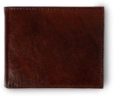 Rich Born Men Casual Brown Genuine Leather Wallet(5 Card Slots)
