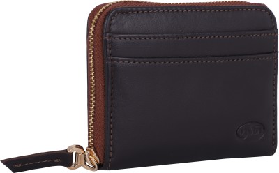VINATA Women Casual Brown Genuine Leather Wallet(6 Card Slots)