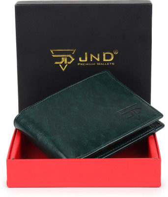JND Men Casual Green Artificial Leather Wallet(4 Card Slots)