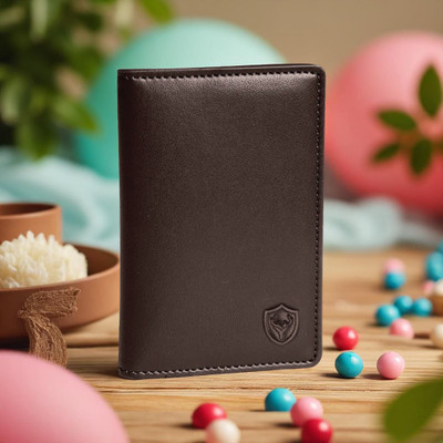 Urban Crew Men & Women Casual Brown Genuine Leather Card Holder(6 Card Slots)