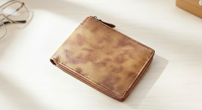 kymmo Men & Women Casual, Evening/Party, Trendy Tan Artificial Leather Wallet(5 Card Slots)