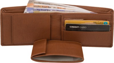 EL MAGNIFICO Men Casual Brown Artificial Leather Wallet(8 Card Slots)