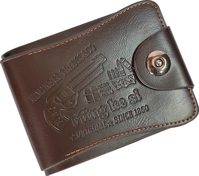 RRCollection Boys Casual Brown Artificial Leather Wallet(7 Card Slots)