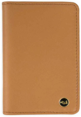 Ethik Men Formal Tan Artificial Leather Wallet(3 Card Slots)