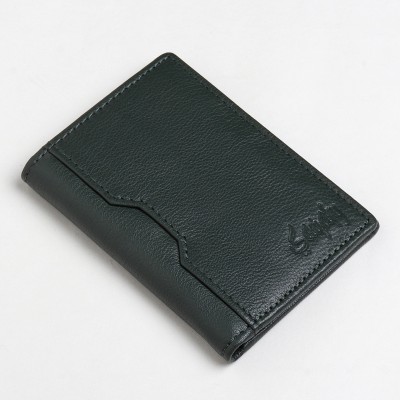 SAQAFY Men & Women Casual, Ethnic, Evening/Party, Formal, Trendy, Travel Green Genuine Leather Card Holder(8 Card Slots)