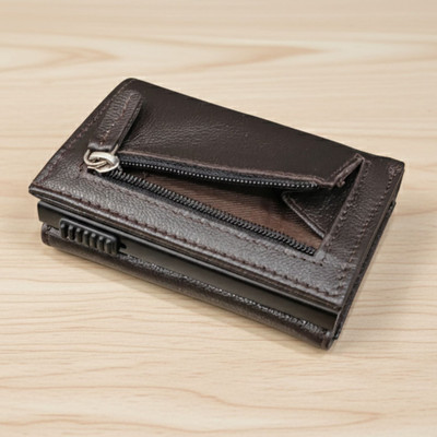 Men Mania Men Trendy, Casual, Travel, Evening/Party, Formal, Ethnic Brown Genuine Leather Card Holder(11 Card Slots)