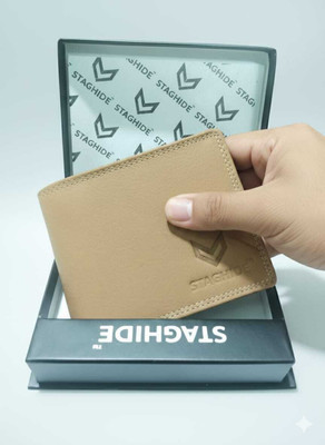 STAGHIDE Men Trendy, Ethnic Tan Genuine Leather Wallet(8 Card Slots)