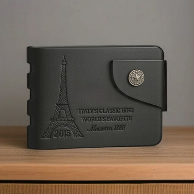 ZEPH Enterprises Men Casual Grey Artificial Leather Wallet(5 Card Slots)