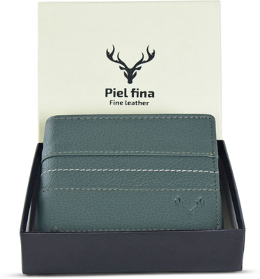 Skin Hunt Men Casual, Ethnic, Evening/Party, Travel, Formal, Trendy Green Genuine Leather Wallet(6 Card Slots)