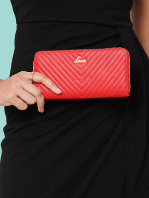 LAVIE Women Casual Red Artificial Leather Wallet(8 Card Slots)
