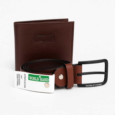 Tahiza Wallet & Belt Combo(Brown)