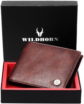 WILDHORN Men Casual Brown Genuine Leather Wallet(5 Card Slots)