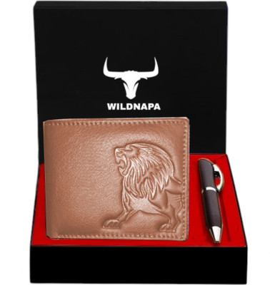 WILD NAPA Men Tan Genuine Leather Wallet(6 Card Slots)