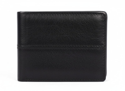 swagson Men Casual Black Genuine Leather Card Holder(2 Card Slots)