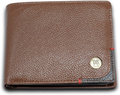 WRIZA Men Brown Genuine Leather Wallet(7 Card Slots)