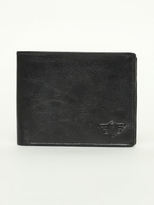 METRONAUT Men Casual Black Genuine Leather Wallet(8 Card Slots)