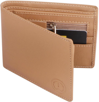 TnW Men Beige Artificial Leather Wallet(10 Card Slots)